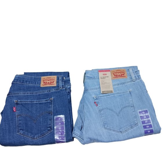 NWT 2 Pair of Levi’s 311 Hypersoft Shaping mid rise Skinny Jean Size 16 - 33/30 - Picture 2 of 6